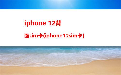 iphone 12背面sim卡(iphone12sim卡)